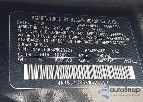 2019 Nissan Rogue Sport Sv from USA, damaged, VIN JN1BJ1CR5KW623221